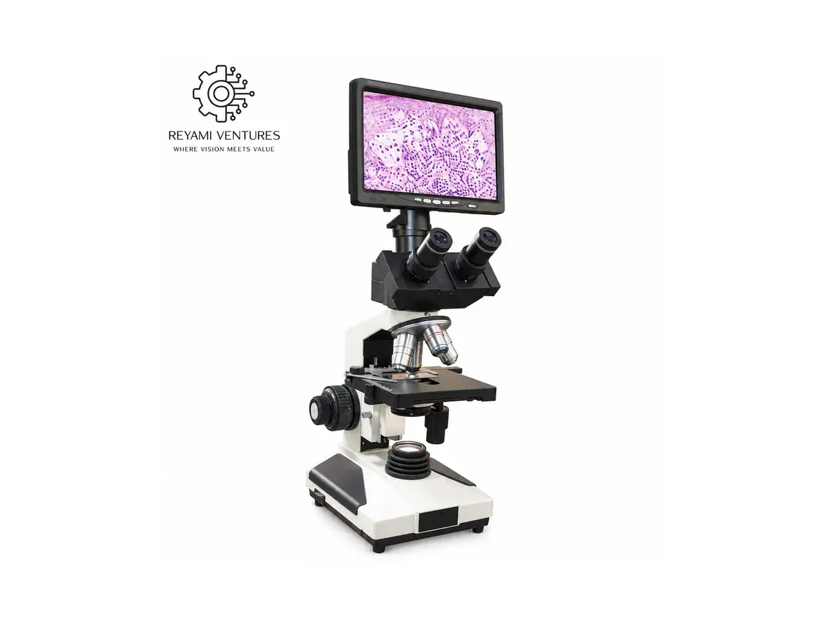 Trinocular Research Microscope with Screen Camera