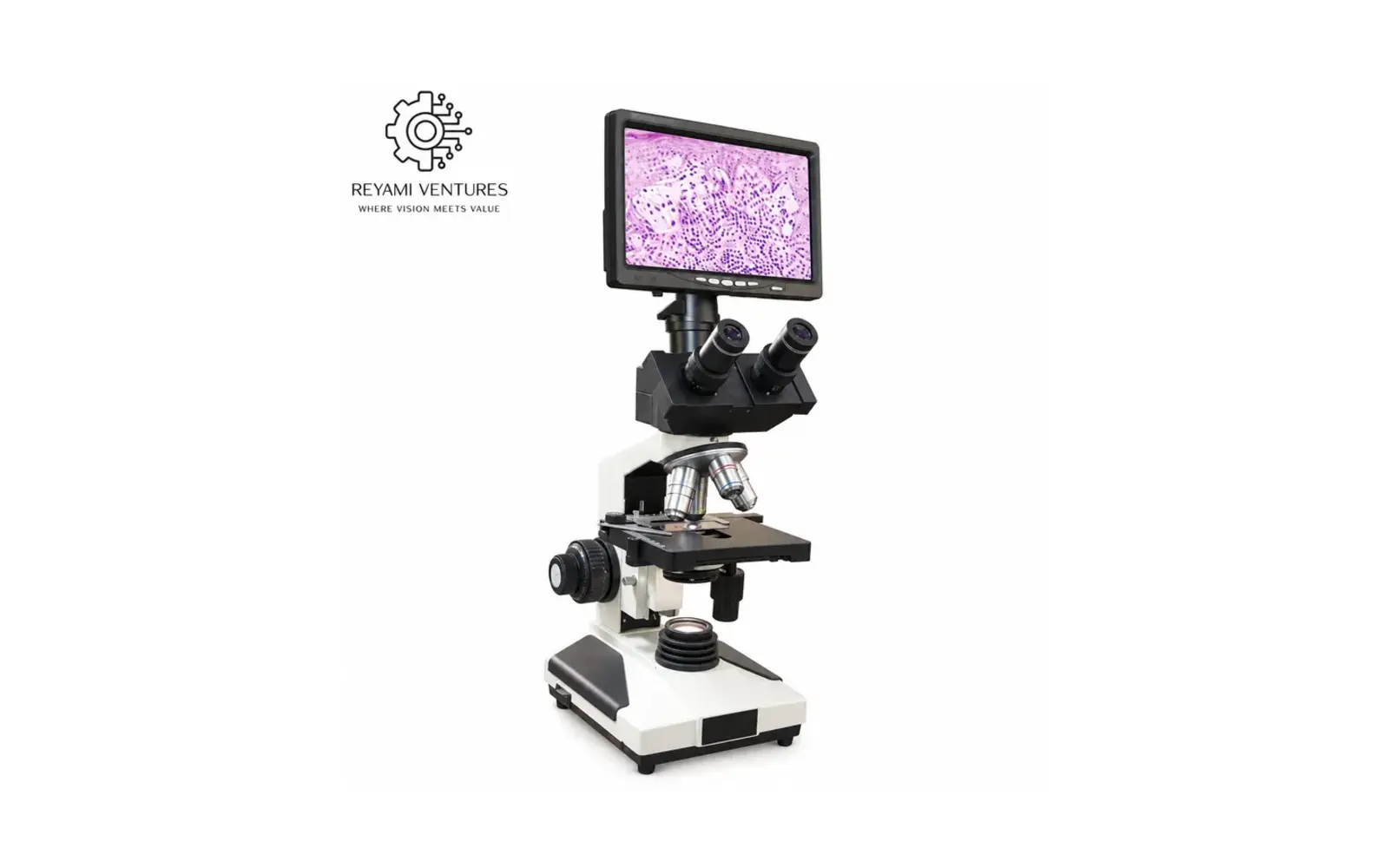 Trinocular Research Microscope with Screen Camera