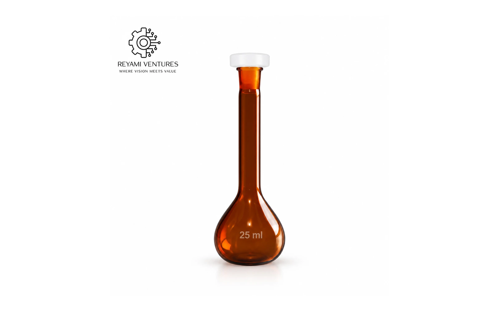 Amber Volumetric Flask with Plastic Stopper