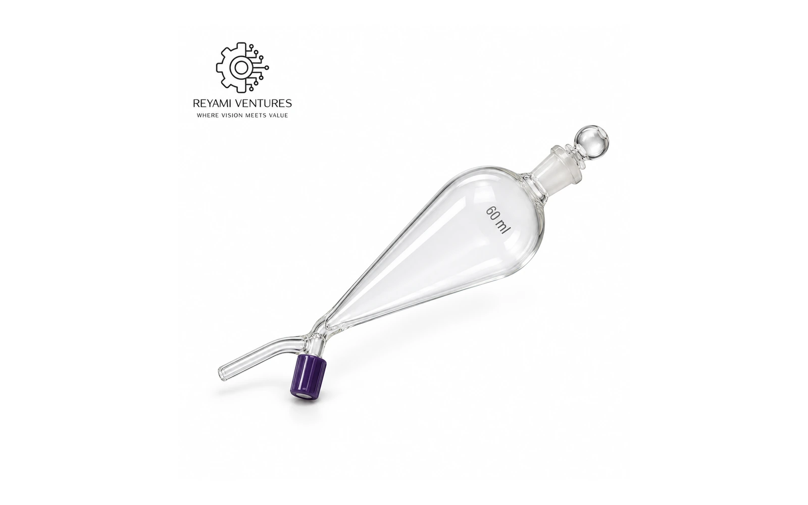 Pear-Shaped Separating Funnel with Rotaflo Stopcock