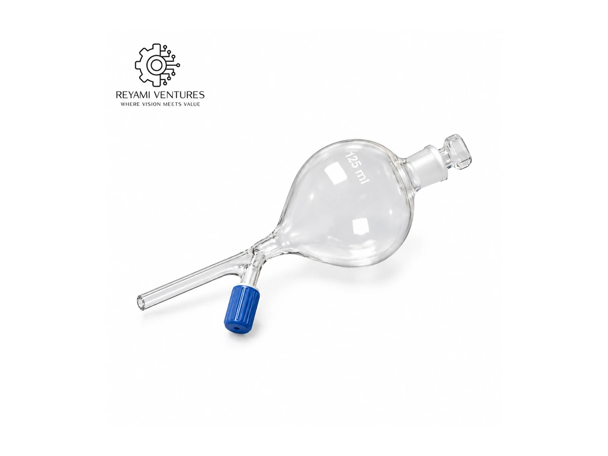 Globe-Shaped Separating Funnel with Rotaflo Stopcock